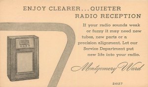 Jefferson Advertising Radio Tubes Telecommunications Receptions Montgomery Ward 