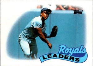 1989 Topps Baseball Card '88 Kansas City Leaders sk3127