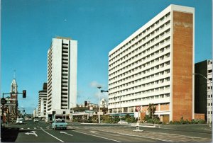 postcard Auckland, New Zealand - Downtown Auckland Travelodge, airline terminal