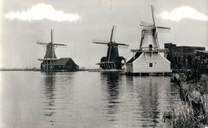 Netherlands Zaandam Molen's De Huisman De Kat De Poelenburg Windmills RPPC 07.37