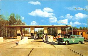 Ohio Ultra-Modern Turnpike Toll Plaza Police Car Truck Postcard