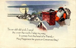 Greeting - Christmas, Santa Claus   (red)