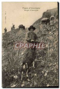 Old Postcard Folklore Auvergne Berger Chevre