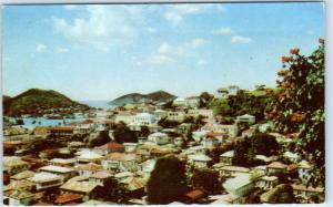 ST. THOMAS  Virgin Islands   Fairyland Town  CHARLOTTE AMALIE  Birdseye Postcard