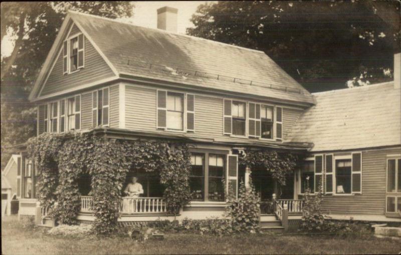 Beautiful Home - Alstead in Message - NH? c1910 Real Photo Postcard