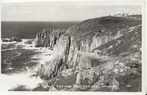 Cornwall Postcard - Land's End and First and Last House - Real Photo - TZ11809