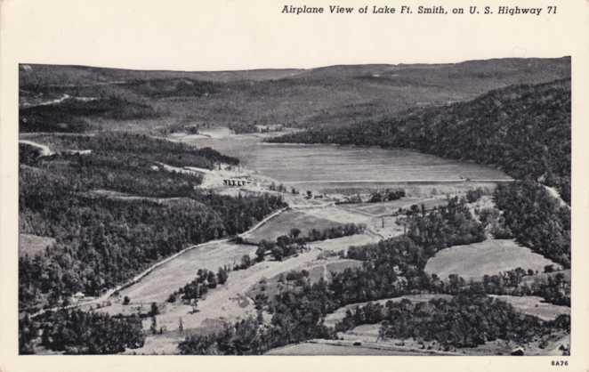 Aerial View of Lake Fort Smith - U.S. Highway 71 - Arkansas