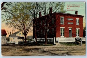 Greenville Rhode Island Postcard National Exchange Smithfield Savings Bank 1910