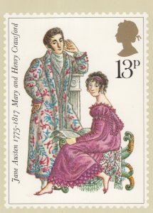 Mary & Henry Crawford of Jane Austen Book RMPQ Stamp Postcard
