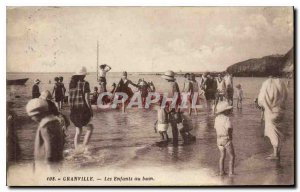 Old Postcard Granville Children In Bath