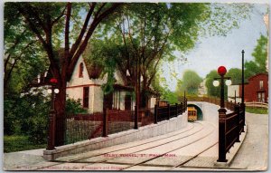 1911 Selby Tunnel Saint Paul Minnesota MN Road Lined-Trees Posted Postcard