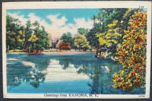 Vintage Postcard 1930-1945 Greetings from Kanona, New York