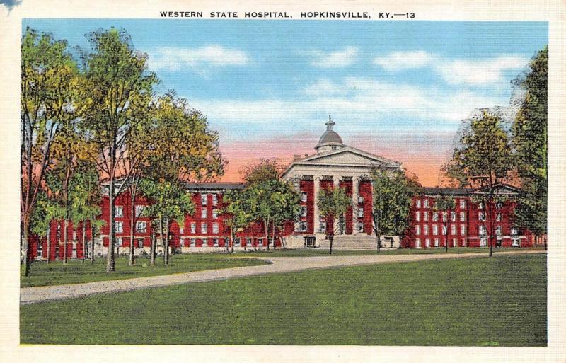 HOPKINSVILLE, KY Kentucky  WESTERN STATE MENTAL HOSPITAL~Insane Asylum  Postcard