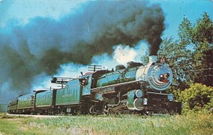 SOUTHERN 4501-GREEN & GOLD ROCKET ON THE ROCK ISLAND TO BUREAU IL~1973 POSTCARD