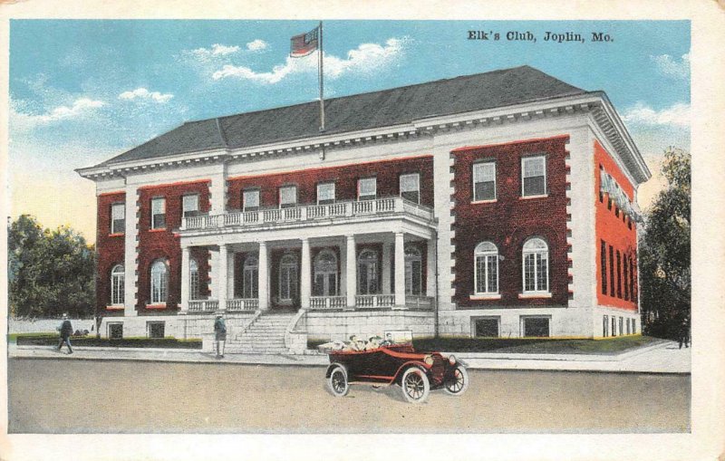 ELK'S CLUB JOPLIN MISSOURI POSTCARD (c.1920s)