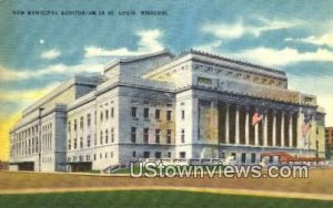 New Municipal Auditorium - St. Louis, Missouri MO Postcard