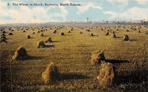 Wheat in Shock Bowbells, North Dakota, USA Farming Unused 