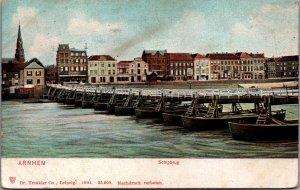 Netherlands Arnhem Schipbrug Vintage Postcard B147
