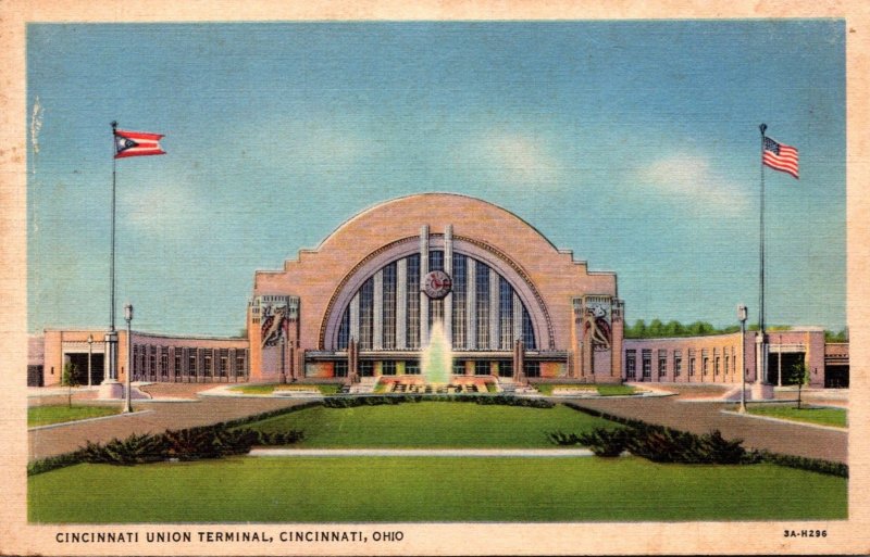 Ohio Cincinnati Union Terminal 1937 Curteich