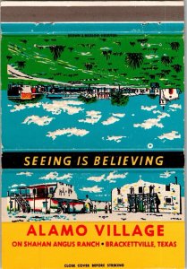 1940s Alamo Village Brackettville, Texas Matchbook SHAHAN ANGUS RANCH MB177