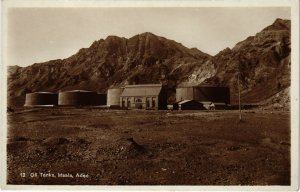 PC MAALA ADEN OIL TANKS REAL PHOTO YEMEN (a31976)