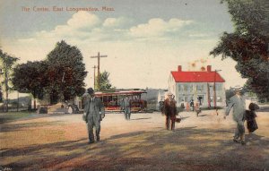 Longmeadow Massachusetts Town Center Vintage Postcard AA34051