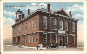 Yazoo City MS City Hall Fire Station c1920 Postcard