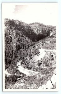 RPPC FLAGSTAFF, AZ Arizona ~ SWITCHBACKS on OAK CREEK HIGHWAY Frasher Postcard