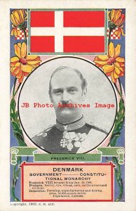 Danish Royalty, FH Ault 1909 No 683, Denmark King Frederick VIII, Flag