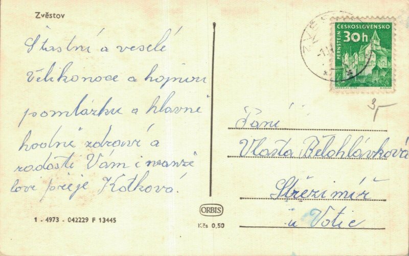 Czech Republic Zvěstov Vintage RPPC 07.51