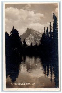 1919 View Of Mt. Rundle Banff Vancouver BC Canada RPPC Photo Antique Postcard