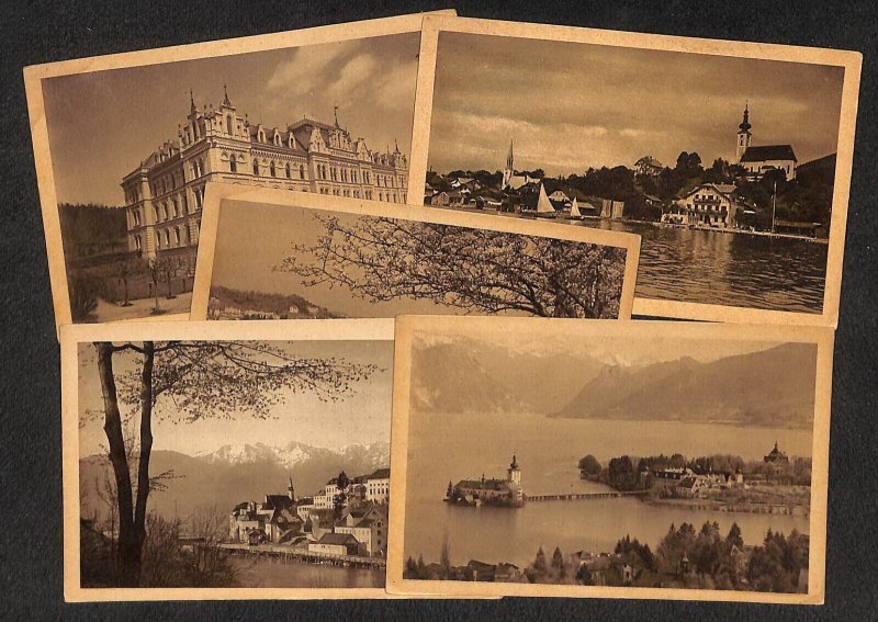 Austria Salzkammergut lot of 5 postcards