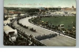 BROCKTON FAIR MA Governor's Day Horse Racing c1910 PC