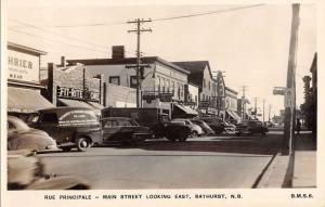 Bathurst New Brunswick Canada Main Street Real Photo Antique Postcard K30586