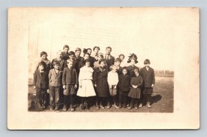 1911 RPPC Prairie Hill Class District 16 Florence Culp Teacher Washington Kansas