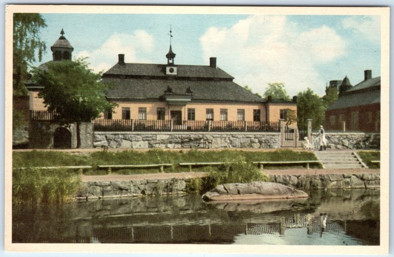 c1920s Stockholm, Sweden Skansen Manor House Museum Pond Reflection A352