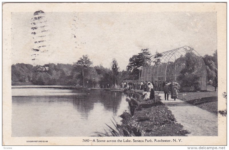 A Scene Across The Lake, Seneca Park, Rochester, New York, PU-1908