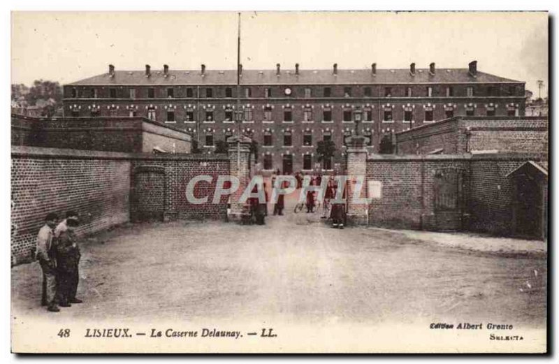 Old Postcard Lisieux Army barracks The Delaunay