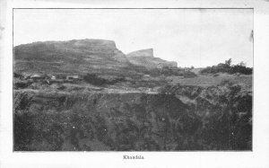 L381 India Khandala Rock formations panoramic view vintage postcard