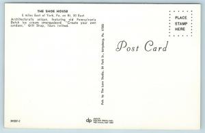 Postcard PA York The Shoe House Route 30 Lincoln Highway Roadside Attraction K01