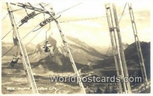 Real Photo Chair Lift Banff Canada Postal Used Unknown 