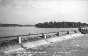 Dam Fox River De Pere Wisconsin 1952 RPPC Photo #S-250 Postcard 12428