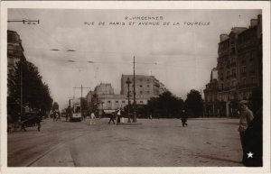 CPA VINCENNES Rue de PARIS et Avenue de la Tourelle (65703)