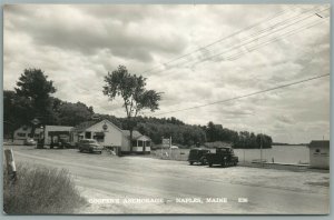 NAPLES ME COOPER'S ANCHORAGE COCA-COLA SIGN VINTAGE REAL PHOTO POSTCARD RPPC