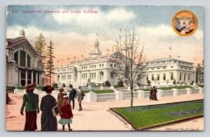 1909 A-Y-P Exposition Seattle Agricultural European Alaska Building Postcard