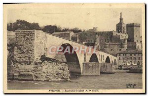 Old Postcard Avignon Pont Saint Benezet