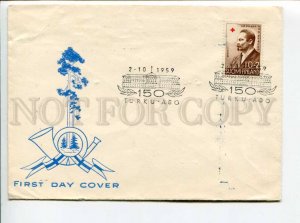 292897 FINLAND 1959 year Turku 150 years Leonard von Pfaler First Day COVER