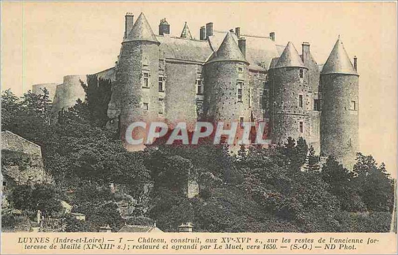 Postcard Old Luynes Indre et Loire Chateau built in the XV XVI