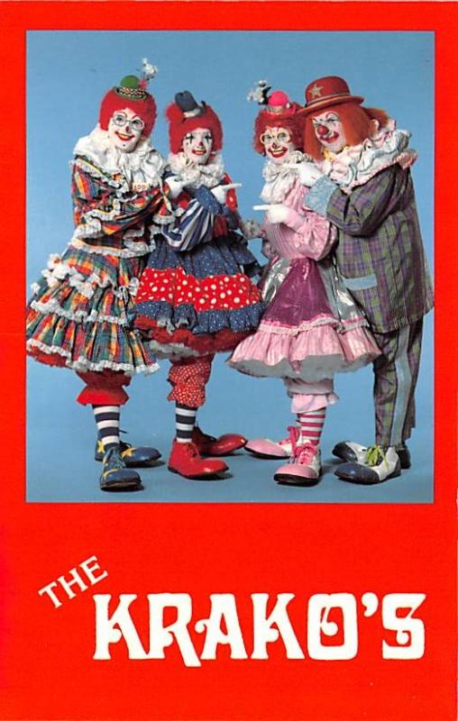 The Krakos Colorado First Family of Fun Clown Circus Unused 