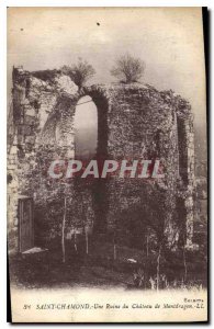 Old Postcard Saint Chamond A Ruin of the Chateau of Montdragon